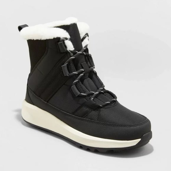 Universal Thread Shoes - NEW! Calysta Sport Bottom Winter Black Boots, Universal Thread